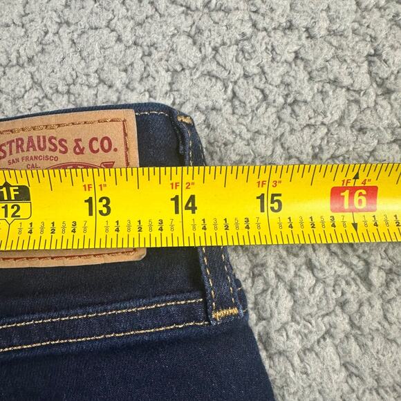 Levis Jeans Womens 29 Blue 725 High Rise Bootcut Dark Wash Stretch Denim - Picture 11 of 12